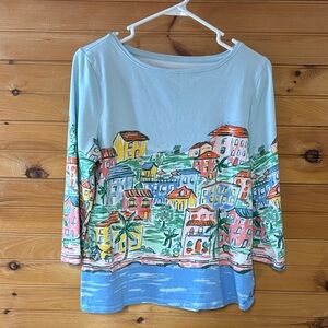 Scenic Print Women's Talbots Top